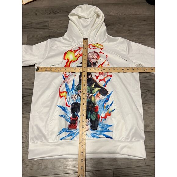 My Hero Academia Anima Graphic Hoodie Anime Deku/Todoroki Double Sided Size XL - Picture 2 of 4